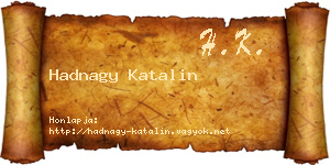 Hadnagy Katalin névjegykártya